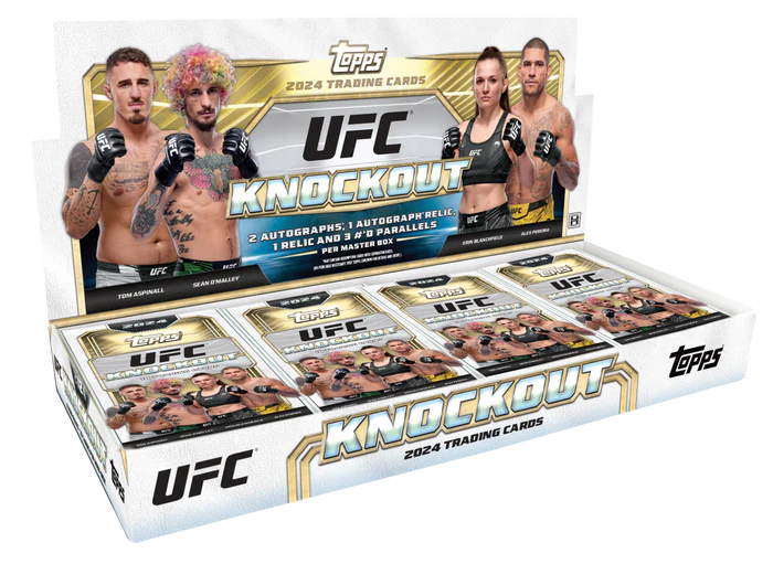 2024 TOPPS KNOCKOUT UFC FACTORY SEALED MASTER HOBBY BOX NEW 3 AUTOS