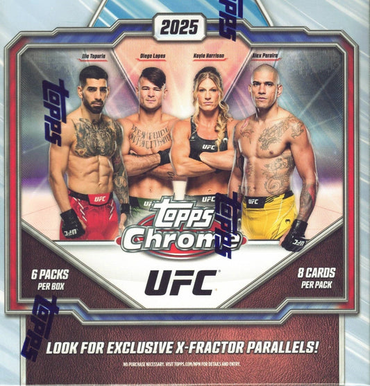 2025 TOPPS CHROME UFC FACTORY SEALED 6-PACK MEGA BOX BRAND NEW